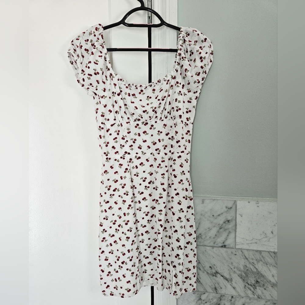 Aeropostale White and Red Cherry Mini Dress